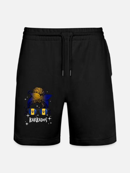 Barbados - Stanley/Stella Trainer Unisex Organic Jogging Shorts - black