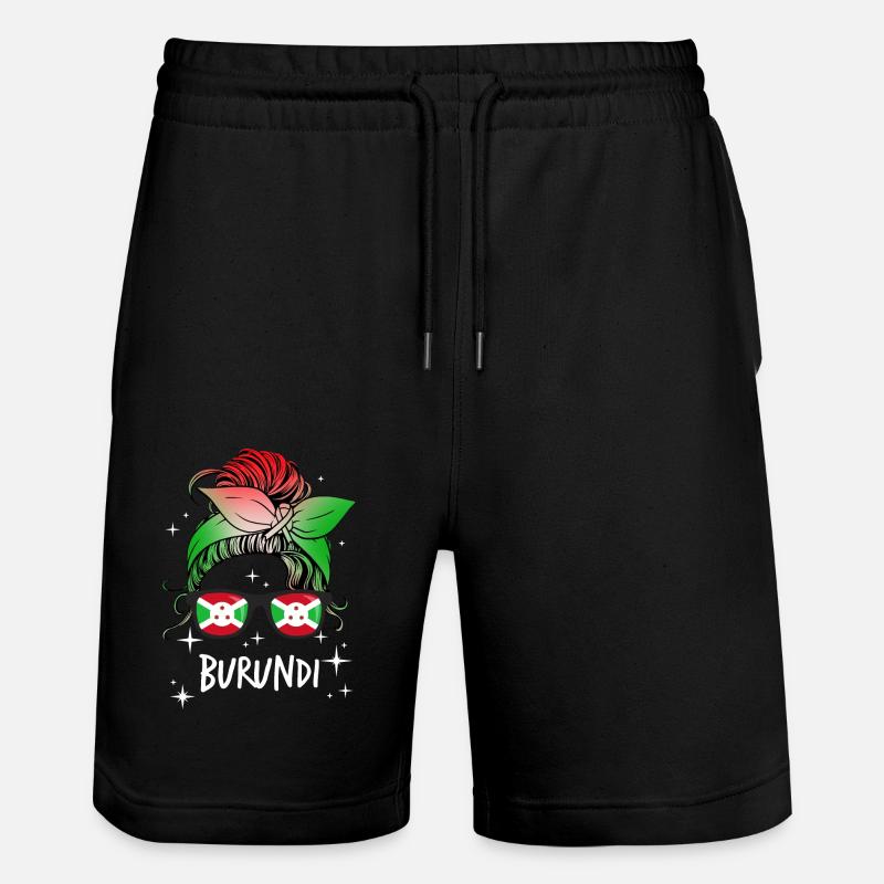 Burundi - Short de jogging bio TRAINER Stanley/Stella unisexe - noir