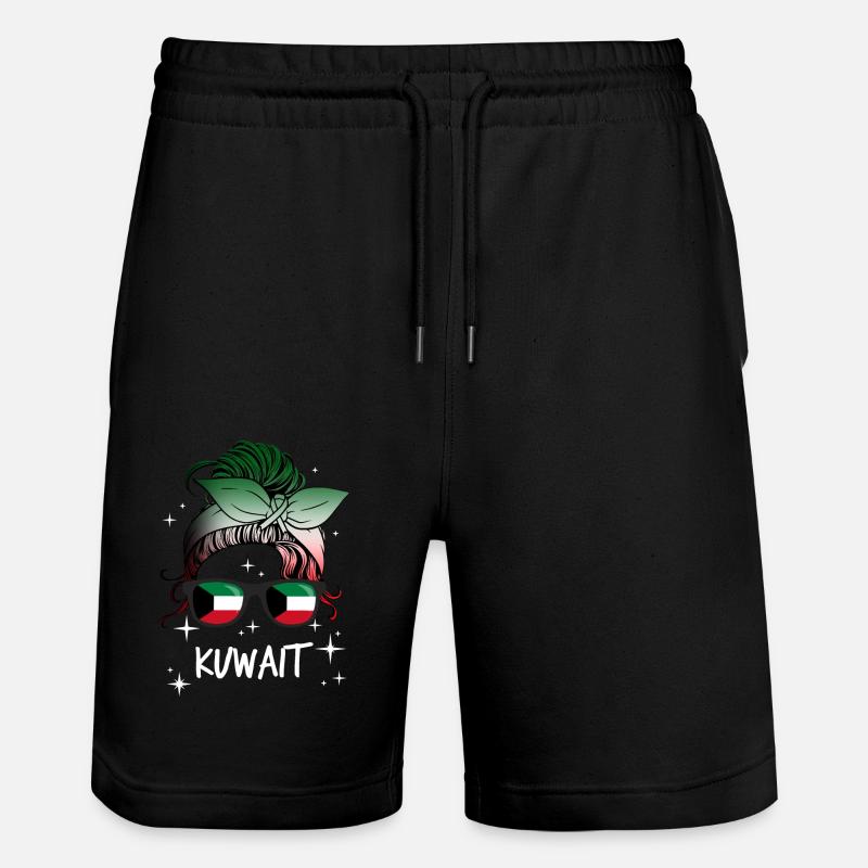Kuwait - Stanley/Stella Unisex Bio Joggingshorts Trainer  - Schwarz