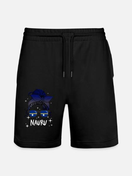 Nauru - Stanley/Stella Unisex Bio Joggingshorts Trainer  - Schwarz