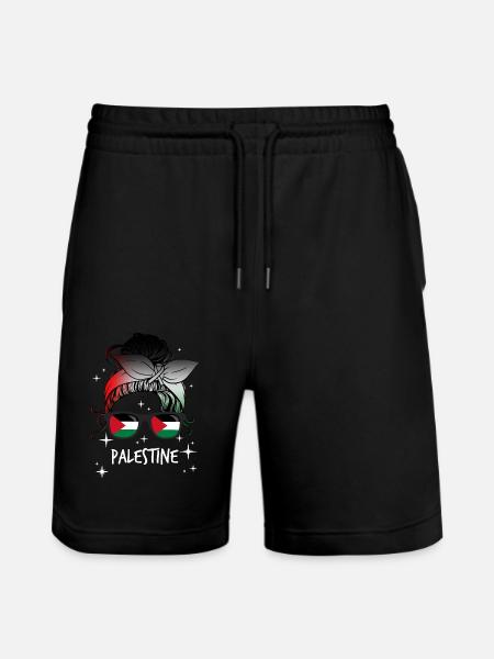 Palæstina - Stanley/Stella Trainer økologiske unisex joggingshorts - sort