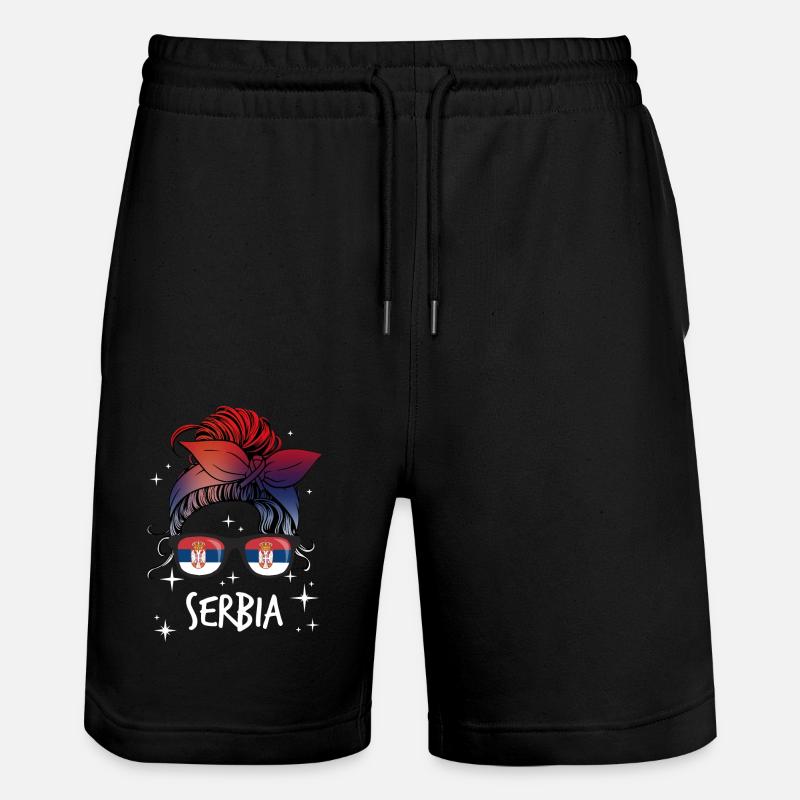 Serbie - Short de jogging bio TRAINER Stanley/Stella unisexe - noir