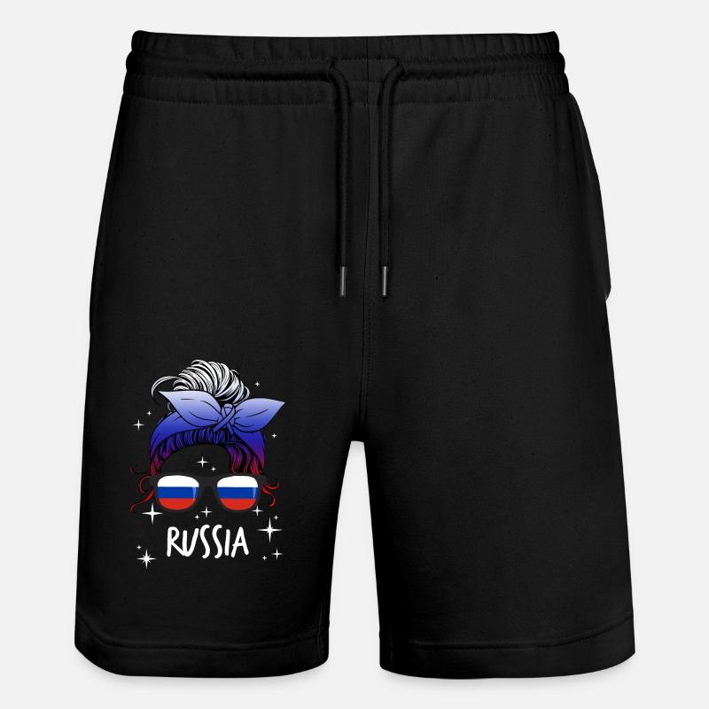 Russie - Short de jogging bio TRAINER Stanley/Stella unisexe - noir