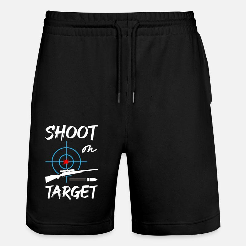 Shoot On Target - Sniper - Stanley/Stella Trainer Unisex Organic Jogging Shorts - black