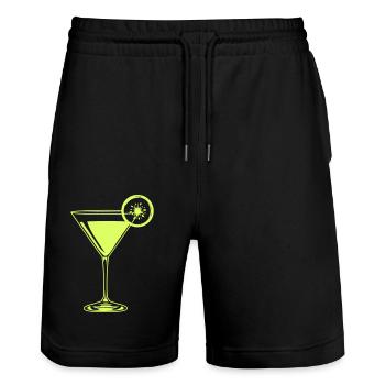 cocktail - Short de jogging bio TRAINER Stanley/Stella unisexe - noir - Devant - Nik (191cm) & Marisol (170cm)