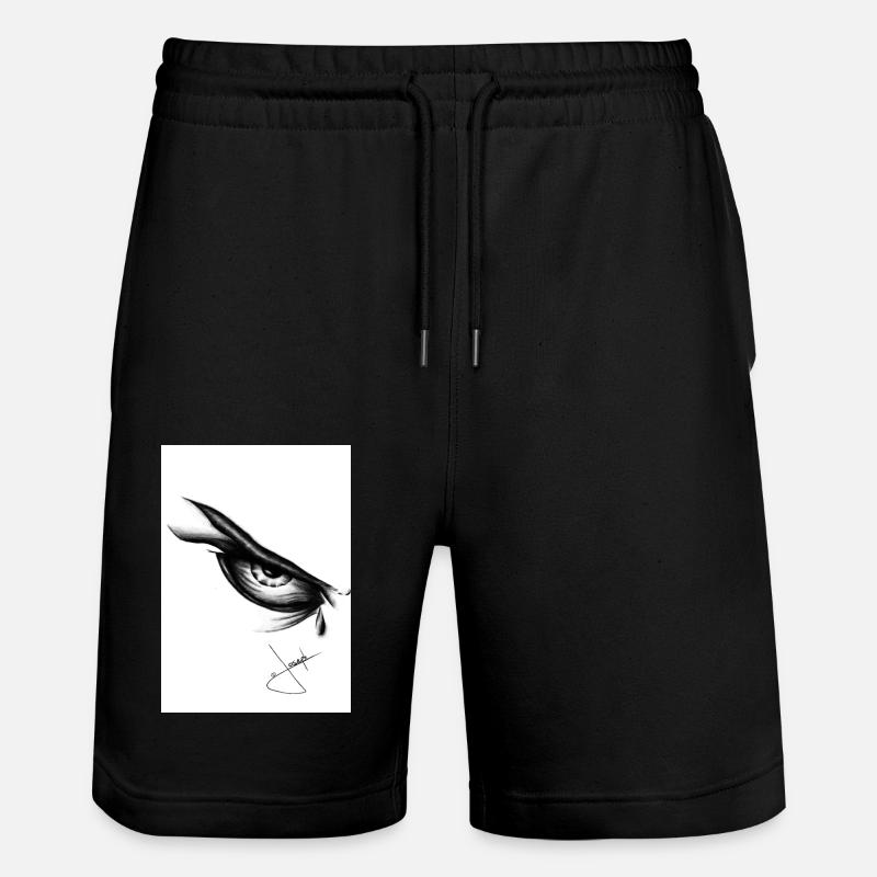 Augen Engel - Stanley/Stella Unisex Bio Joggingshorts Trainer  - Schwarz