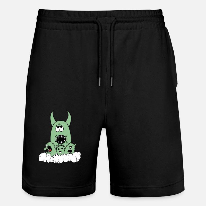 Cute Yet Terrifying Monster Crew - Stanley/Stella Trainer Unisex Organic Jogging Shorts - black