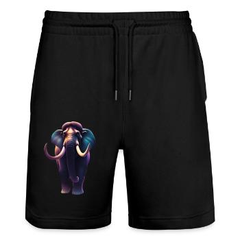 Grand mammouth effrayant - Short de jogging bio TRAINER Stanley/Stella unisexe - noir - Devant - Nik (191cm) & Marisol (170cm)