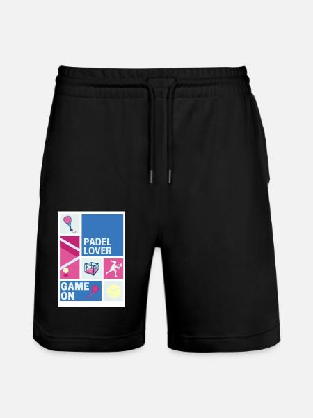 Padel lover - Stanley/Stella Trainer Unisex Organic Jogging Shorts - black