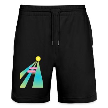 Do NOT dwell on the past. - Stanley/Stella Trainer Unisex Organic Jogging Shorts - black - Front - Nik (191cm) & Marisol (170cm)