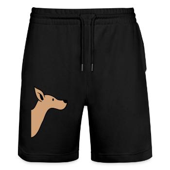 Good Dog Face Cute Pet Head Cute - Stanley/Stella Trainer Unisex Organic Jogging Shorts - black - Front - Nik (191cm) & Marisol (170cm)