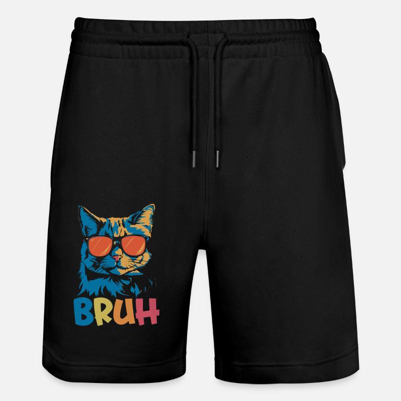 Bruh Cat - Short de jogging bio TRAINER Stanley/Stella unisexe - noir