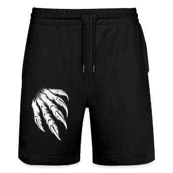krallen - Stanley/Stella Unisex Bio Joggingshorts Trainer  - Schwarz - Vorne - Nik (191cm) & Marisol (170cm)