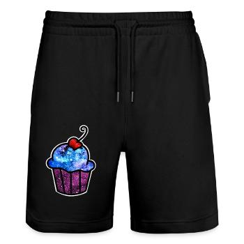Cosmic Cupcake - Stanley/Stella Trainer Unisex Organic Jogging Shorts - black - Front - Nik (191cm) & Marisol (170cm)