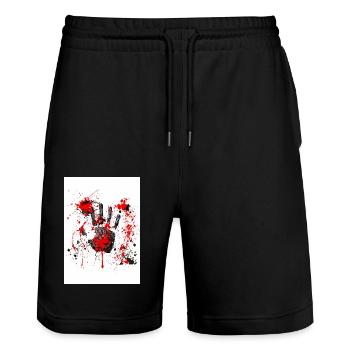 1000005585 - Short de jogging bio TRAINER Stanley/Stella unisexe - noir - Devant - Nik (191cm) & Marisol (170cm)