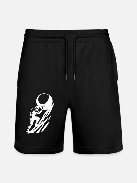 Sisiphus WHITE - Stanley/Stella Trainer Unisex Organic Jogging Shorts - black