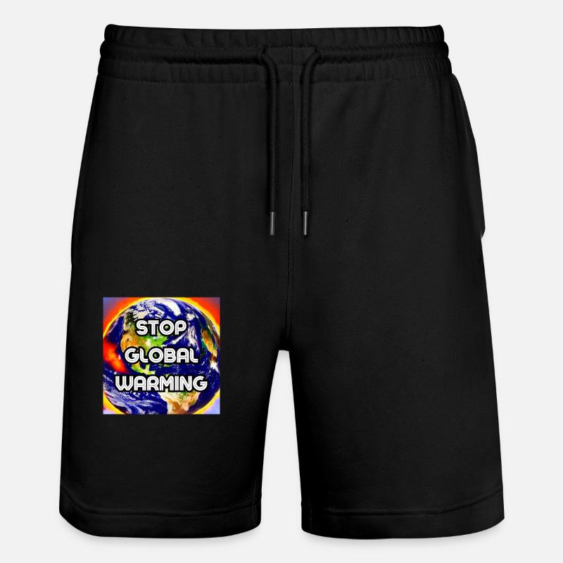 Stop global warming - Stanley/Stella Unisex Bio Joggingshorts Trainer  - Schwarz