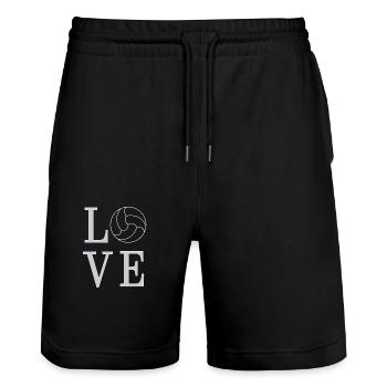 Le handball est mon sport handball - Short de jogging bio TRAINER Stanley/Stella unisexe - noir - Devant - Nik (191cm) & Marisol (170cm)