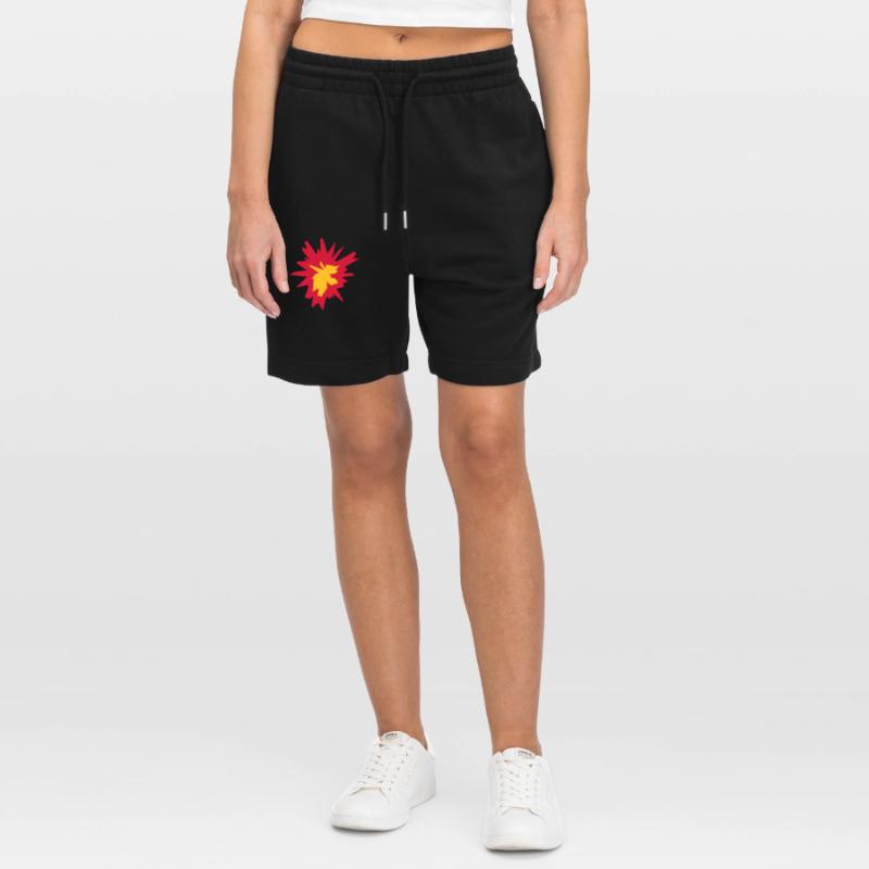 fire flame hot tnt dynamite explode explosi Stanley/Stella Trainer Unisex Organic Jogging Shorts