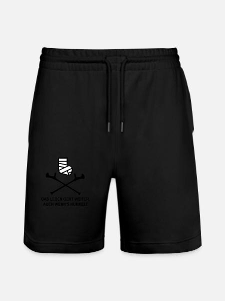 Gipsbein - Stanley/Stella Unisex Bio Joggingshorts Trainer - Schwarz