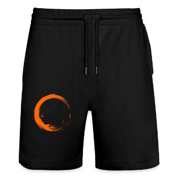 Kreis Bürste Design Neu Geschenk Vektor Form - Stanley/Stella Unisex Bio Joggingshorts Trainer  - Schwarz - Vorne - Nik (191cm) & Marisol (170cm)