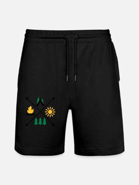 Camping - Stanley/Stella Trainer Unisex Organic Jogging Shorts - black