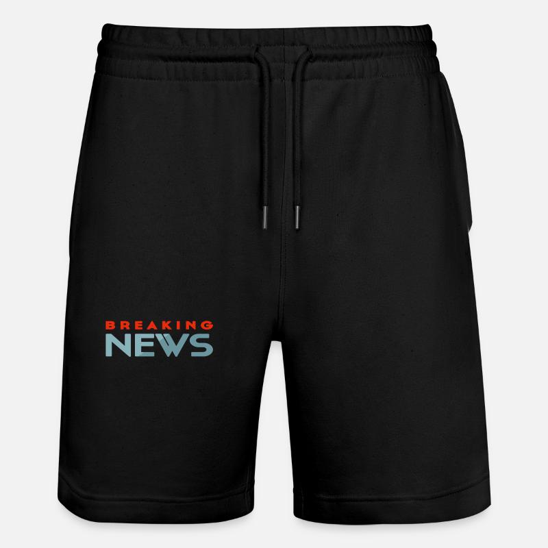 Breaking News Reporter Modérateur - Short de jogging bio TRAINER Stanley/Stella unisexe - noir
