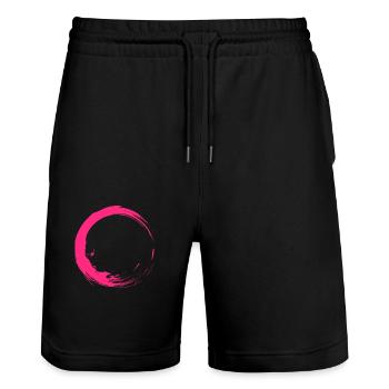 Kreis Design Bürste Pink Rosa Neu - Stanley/Stella Trainer Unisex Organic Jogging Shorts - black - Front - Nik (191cm) & Marisol (170cm)