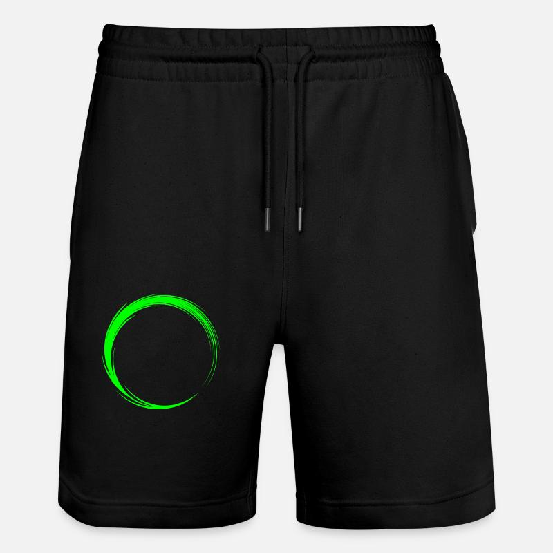 Forme d'icône de cercle - Short de jogging bio TRAINER Stanley/Stella unisexe - noir