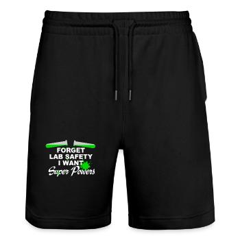 chemistry - Stanley/Stella Trainer Unisex Organic Jogging Shorts - black - Front - Nik (191cm) & Marisol (170cm)