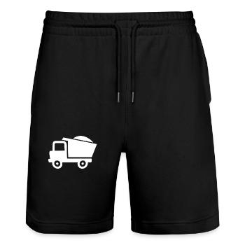Camions - Short de jogging bio TRAINER Stanley/Stella unisexe - noir - Devant - Nik (191cm) & Marisol (170cm)