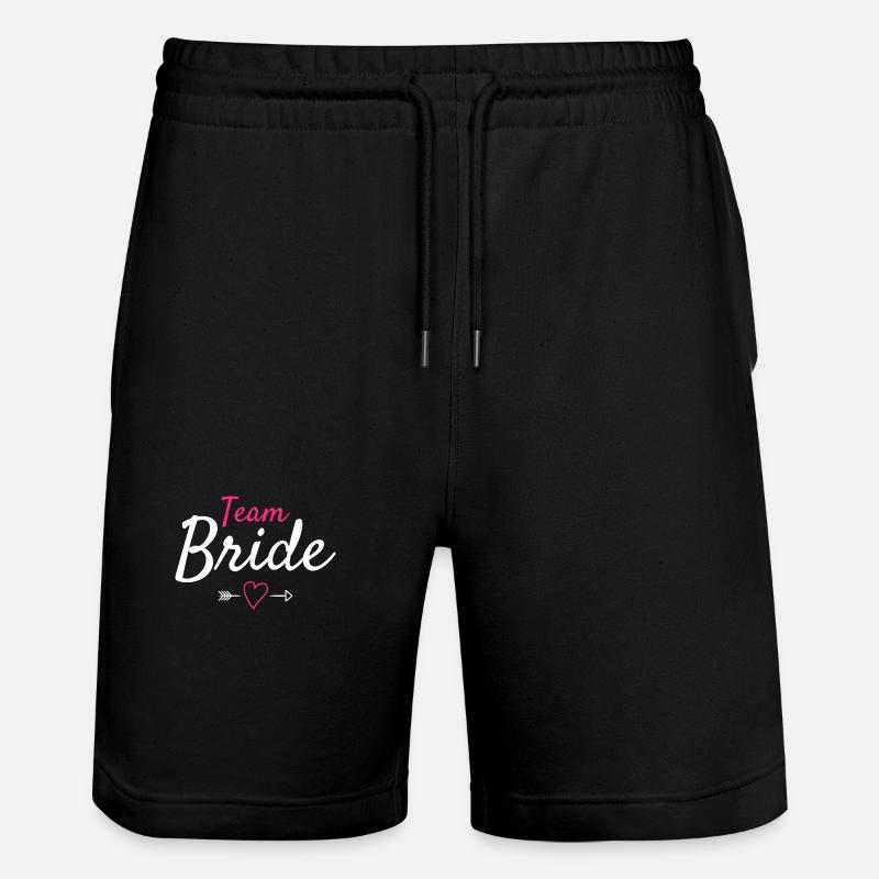 Team Braut - Stanley/Stella Unisex Bio Joggingshorts Trainer - Schwarz