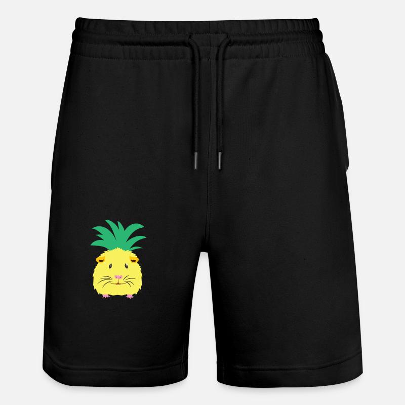 Cochon d'Inde ananas jaune - Short de jogging bio TRAINER Stanley/Stella unisexe - noir