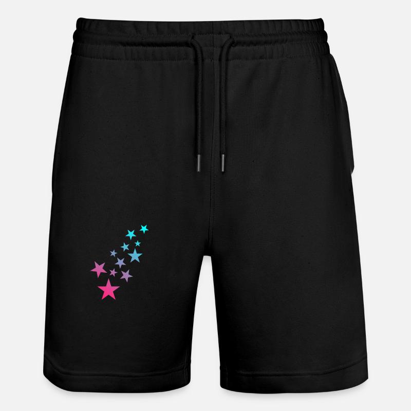 Stern Symbol Sternchen Muster - Stanley/Stella Unisex Bio Joggingshorts Trainer  - Schwarz