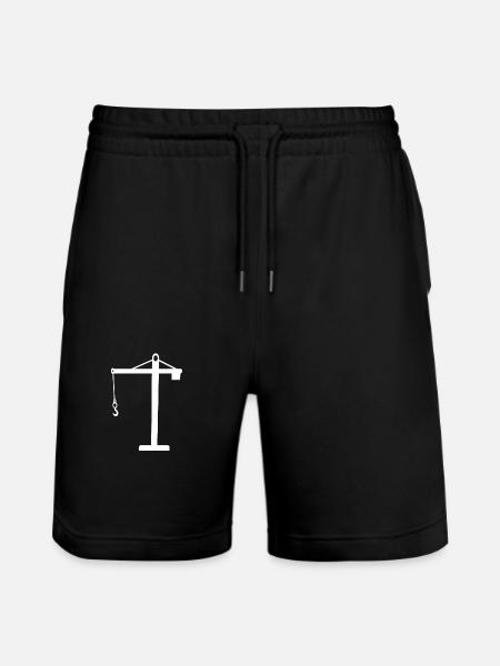 Kran - Stanley/Stella Unisex Bio Joggingshorts Trainer  - Schwarz