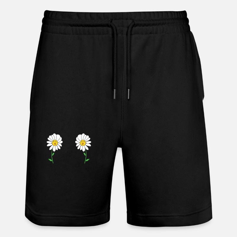 Gänseblümchen - Stanley/Stella Unisex Bio Joggingshorts Trainer  - Schwarz