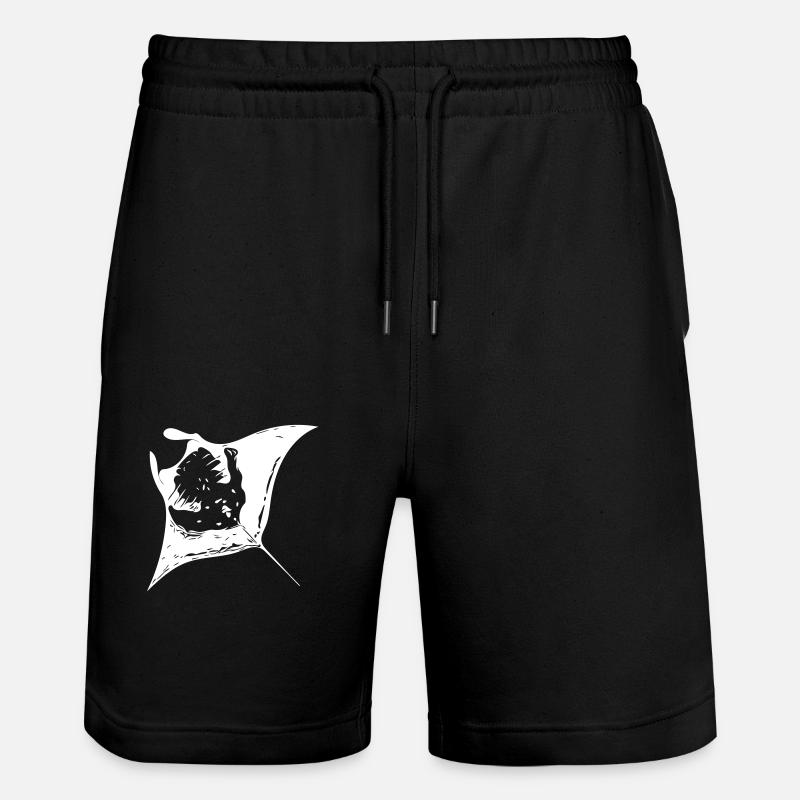 Raie manta - rayons du diable - Short de jogging bio TRAINER Stanley/Stella unisexe - noir