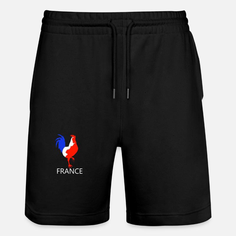 coq bleu blanc rouge - Short de jogging bio TRAINER Stanley/Stella unisexe - noir