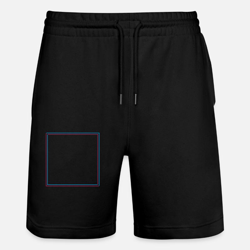 Rectangle carré 3D - Short de jogging bio TRAINER Stanley/Stella unisexe - noir