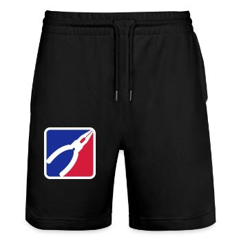 Logo de l'outil de pinces - Short de jogging bio TRAINER Stanley/Stella unisexe - noir - Devant - Nik (191cm) & Marisol (170cm)