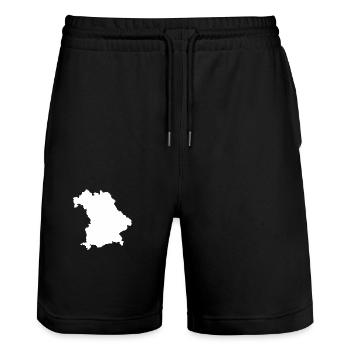 Bavière contour fier cadeau Bayer Allemagne - Short de jogging bio TRAINER Stanley/Stella unisexe - noir - Devant - Nik (191cm) & Marisol (170cm)