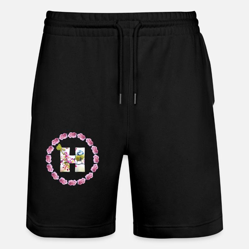 printemps oiseau papillon h - Short de jogging bio TRAINER Stanley/Stella unisexe - noir