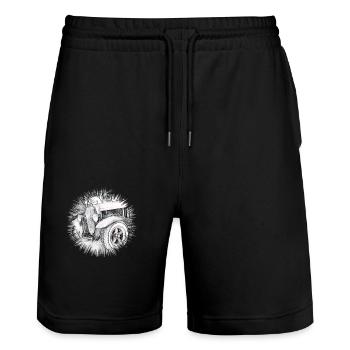 Hot Rod - Short de jogging bio TRAINER Stanley/Stella unisexe - noir - Devant - Nik (191cm) & Marisol (170cm)