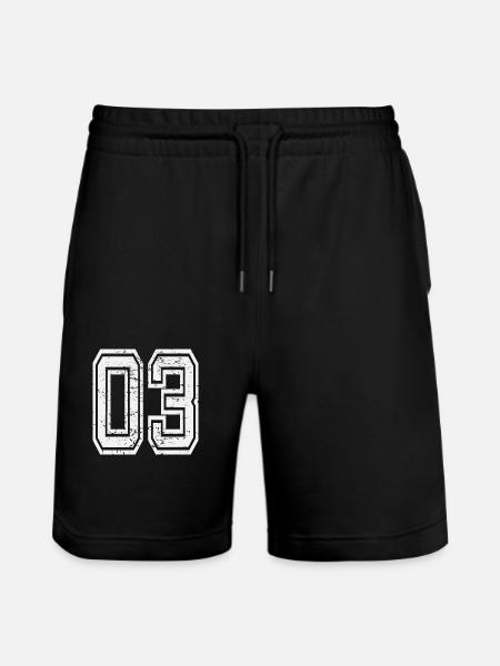 03 Afyon utilisé look blanc - Short de jogging bio TRAINER Stanley/Stella unisexe - noir