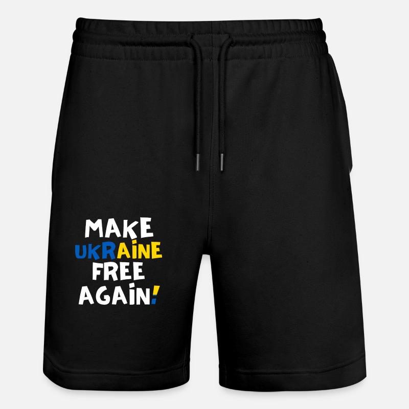 Freie Ukraine - Stanley/Stella Unisex Bio Joggingshorts Trainer  - Schwarz
