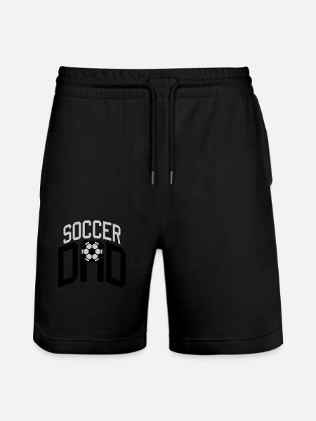 Fun Logo Soccer Dad - Stanley/Stella Trainer Unisex Organic Jogging Shorts - black