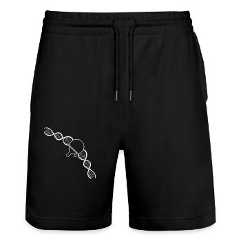 Table tennis bat Table tennis player Table tennis - Stanley/Stella Trainer Unisex Organic Jogging Shorts - black - Front - Nik (191cm) & Marisol (170cm)