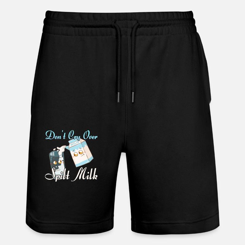 Milch Milchmann Milchtrinker - Stanley/Stella Unisex Bio Joggingshorts Trainer  - Schwarz