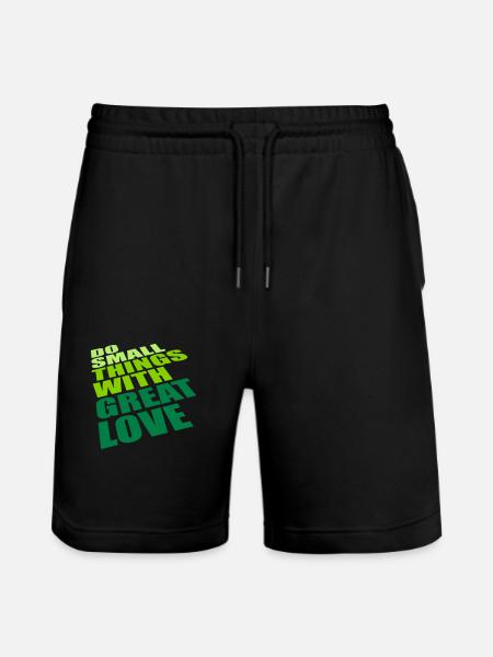 Quote do small things - Stanley/Stella Trainer Unisex Organic Jogging Shorts - black