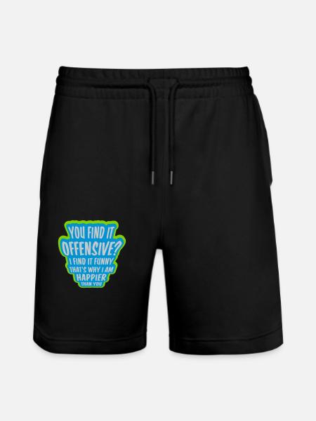 You find it offensive - Stanley/Stella Trainer Unisex Organic Jogging Shorts - black